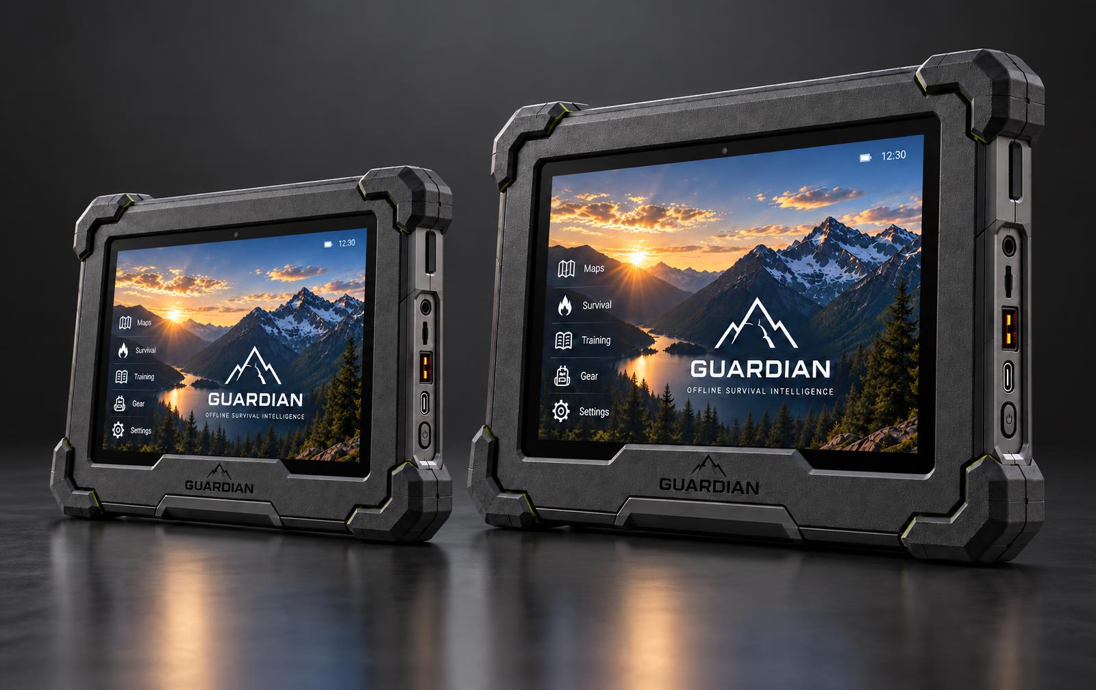 Guardian 8 and Guardian 10 side by side showing relative scale